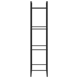 vidaXL Brennholzregal Mattschwarz 50x28x132 cm Stahl