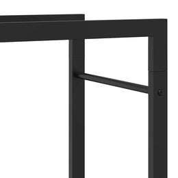 vidaXL Brennholzregal Mattschwarz 80 x 28 x 154 cm Stahl