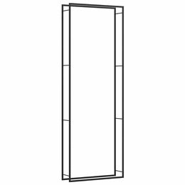 vidaXL Brennholzregal Mattschwarz 110x28x312 cm Stahl