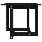 Couchtisch Schwarz 50x50x45 cm Massivholz Kiefer