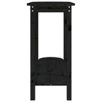 Konsolentisch Schwarz 110x40x80 cm Massivholz Kiefer