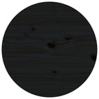 Couchtisch Schwarz Ø 55x60 cm Massivholz Kiefer