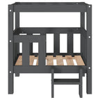Hundebett Grau 65,5x50,5x70 cm Massivholz Kiefer