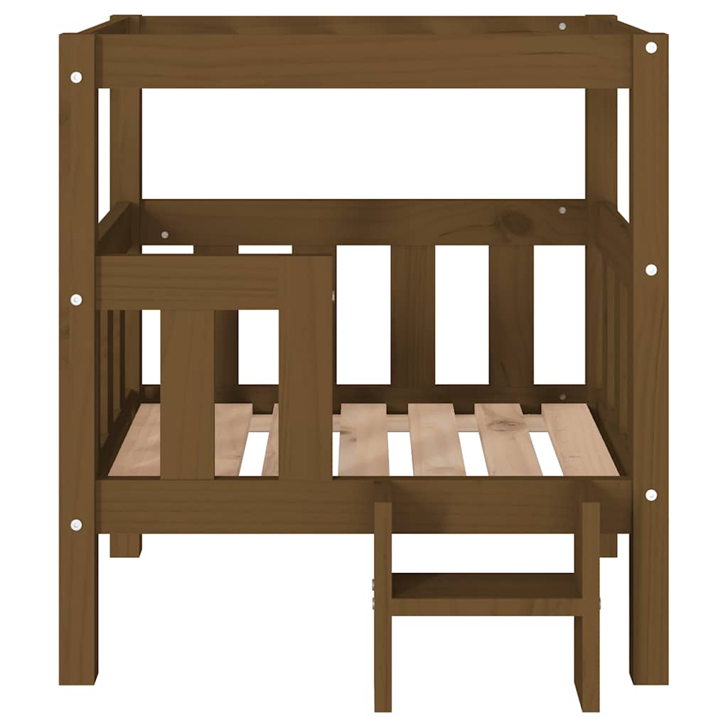 Hundebett Honigbraun 65,5x50,5x70 cm Massivholz Kiefer