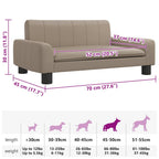 Hundebett Cappuccino-Braun 70x45x30 cm Kunstleder