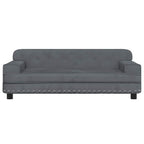Hundebett Dunkelgrau 90x53x30 cm Samt