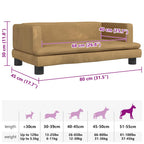 Hundebett Braun 80x45x30 cm Samt