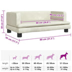 Hundebett Creme 80x45x30 cm Samt