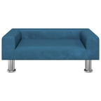 Hundebett Blau 70x45x26,5 cm Samt