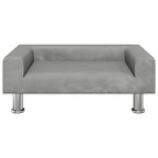 Hundebett Hellgrau 70x45x26,5 cm Samt