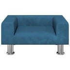 Hundebett Blau 50x40x26,5 cm Samt