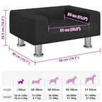 Hundebett Schwarz 50x40x26,5 cm Samt