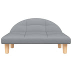 Hundebett Hellgrau 70x52x30 cm Stoff