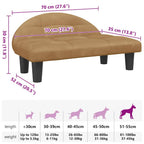 Hundebett Braun 70x52x30 cm Samt