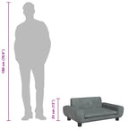 Hundebett Dunkelgrau 70x45x33 cm Samt