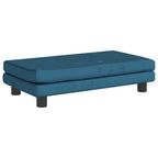 Hundebett mit Verlängerung Blau 100x50x30 cm Samt