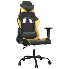 Gaming-Stuhl Schwarz und Golden Kunstleder