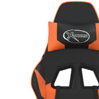 Gaming-Stuhl Schwarz und Orange Kunstleder