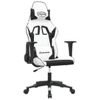 Gaming-Stuhl Weiß und Schwarz Kunstleder
