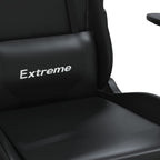 Gaming-Stuhl mit Fußstütze Schwarz Kunstleder