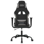 Gaming-Stuhl Schwarz und Hellgrau Stoff