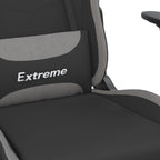 Gaming-Stuhl Schwarz und Hellgrau Stoff
