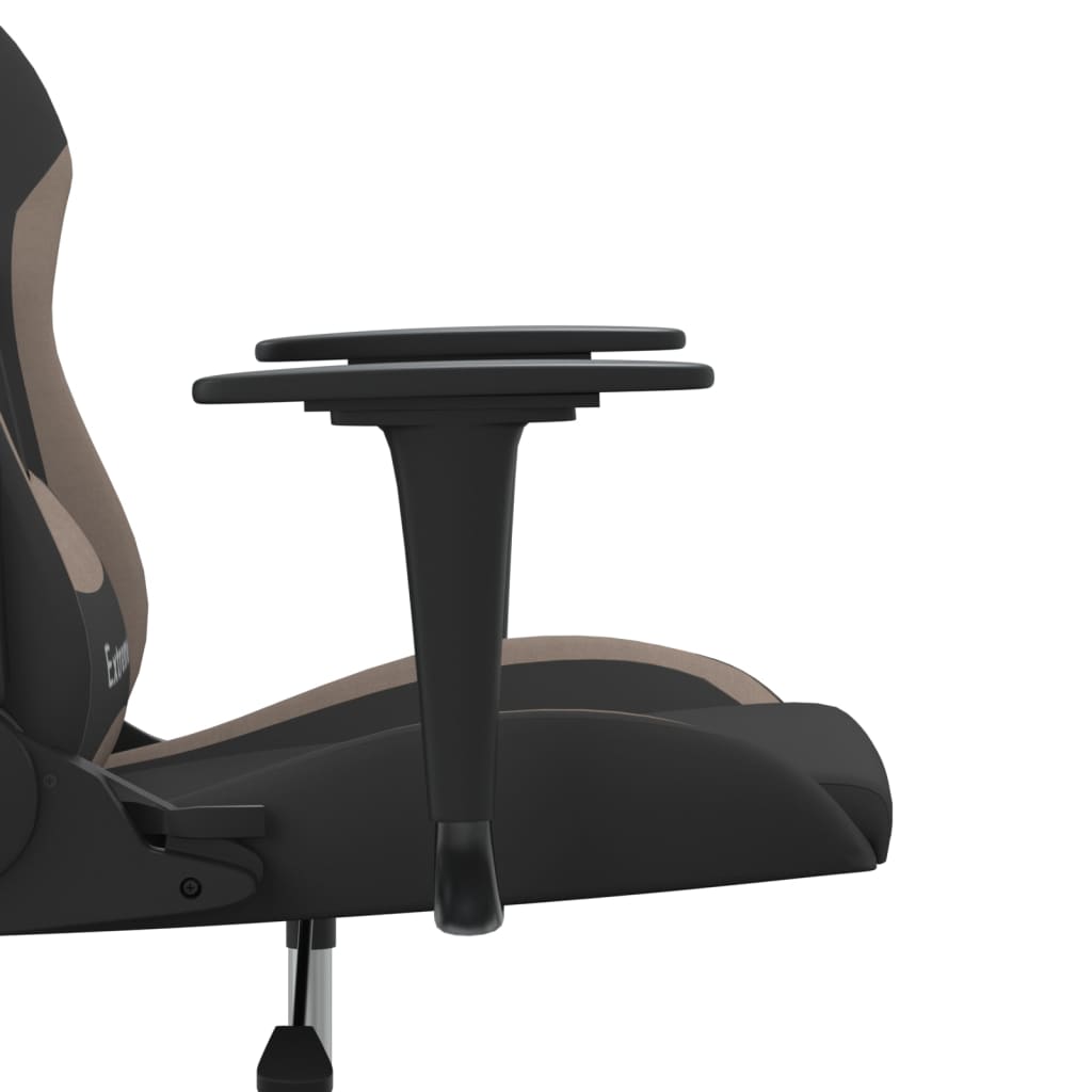 Gaming-Stuhl Schwarz und Taupe Stoff