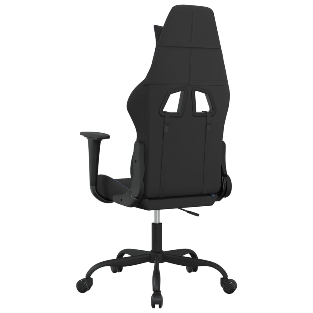 Gaming-Stuhl Schwarz und Blau Stoff