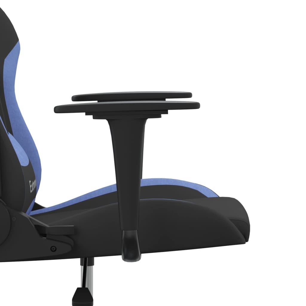 Gaming-Stuhl Schwarz und Blau Stoff
