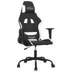 Gaming-Stuhl Schwarz und Weiß Stoff