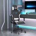 Gaming-Stuhl Schwarz und Weiß Stoff