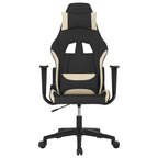 Gaming-Stuhl Schwarz und Creme Stoff