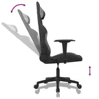Gaming-Stuhl Schwarz und Hellgrau Stoff