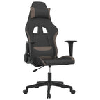 Gaming-Stuhl Schwarz und Taupe Stoff