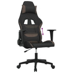 Gaming-Stuhl Schwarz und Taupe Stoff