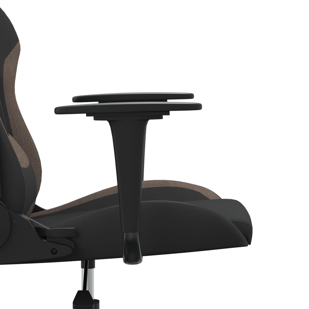 Gaming-Stuhl Schwarz und Taupe Stoff