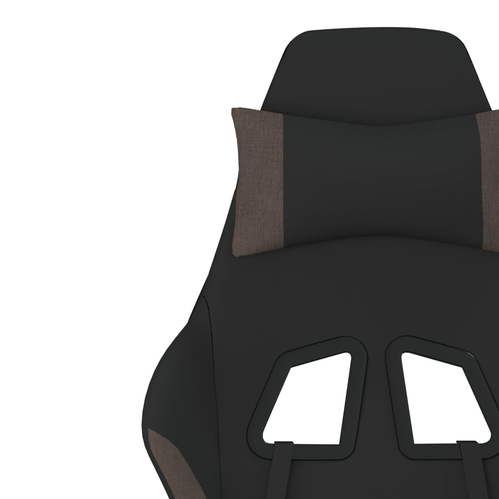 Gaming-Stuhl Schwarz und Taupe Stoff
