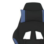 Gaming-Stuhl Schwarz und Blau Stoff