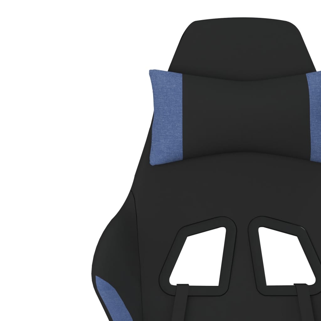 Gaming-Stuhl Schwarz und Blau Stoff