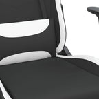 Gaming-Stuhl Schwarz und Weiß Stoff
