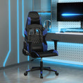 Gaming-Stuhl Schwarz und Blau Kunstleder