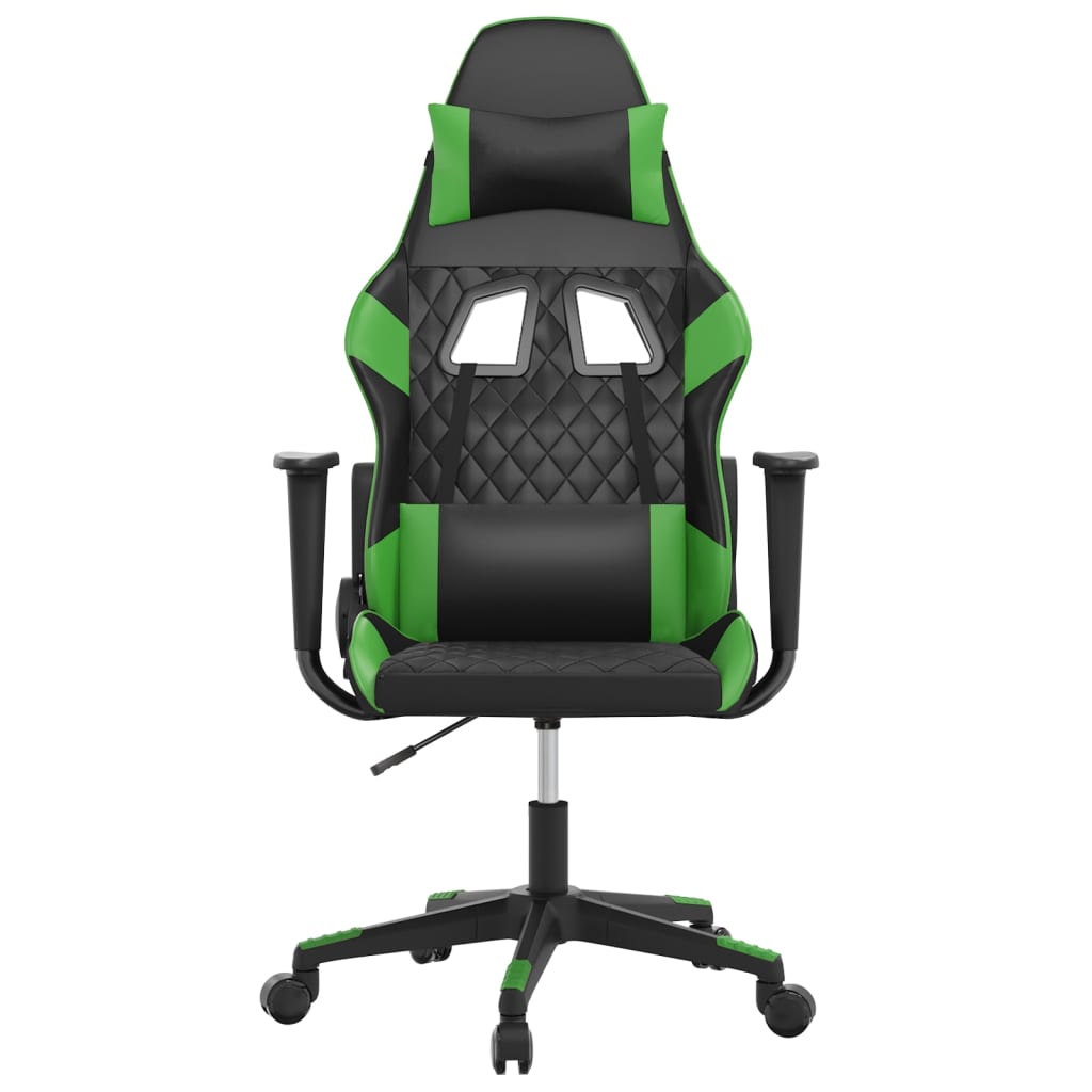 Gaming-Stuhl Schwarz und Grün Kunstleder