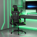 Gaming-Stuhl Schwarz und Grün Kunstleder
