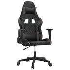Gaming-Stuhl Schwarz und Grau Kunstleder