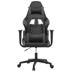 Gaming-Stuhl Schwarz und Grau Kunstleder