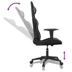 Gaming-Stuhl Schwarz und Grau Kunstleder