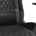 Gaming-Stuhl Schwarz und Grau Kunstleder
