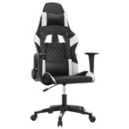 Gaming-Stuhl Schwarz und Weiß Kunstleder