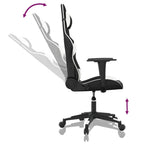 Gaming-Stuhl Schwarz und Weiß Kunstleder