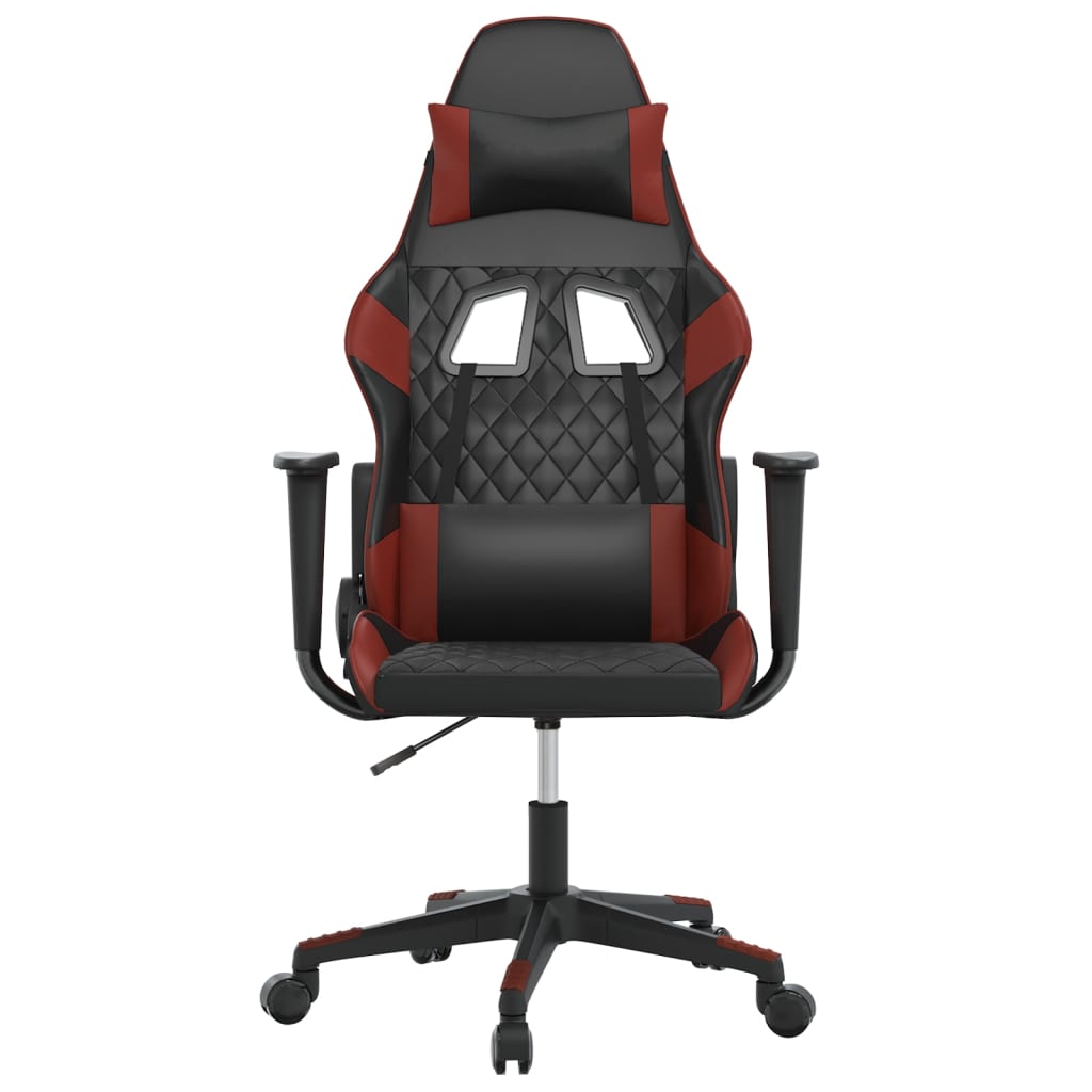Gaming-Stuhl Schwarz und Weinrot Kunstleder